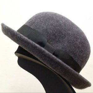 Epoch · Ladies Bowler Hat with Bow Grosgrain Band